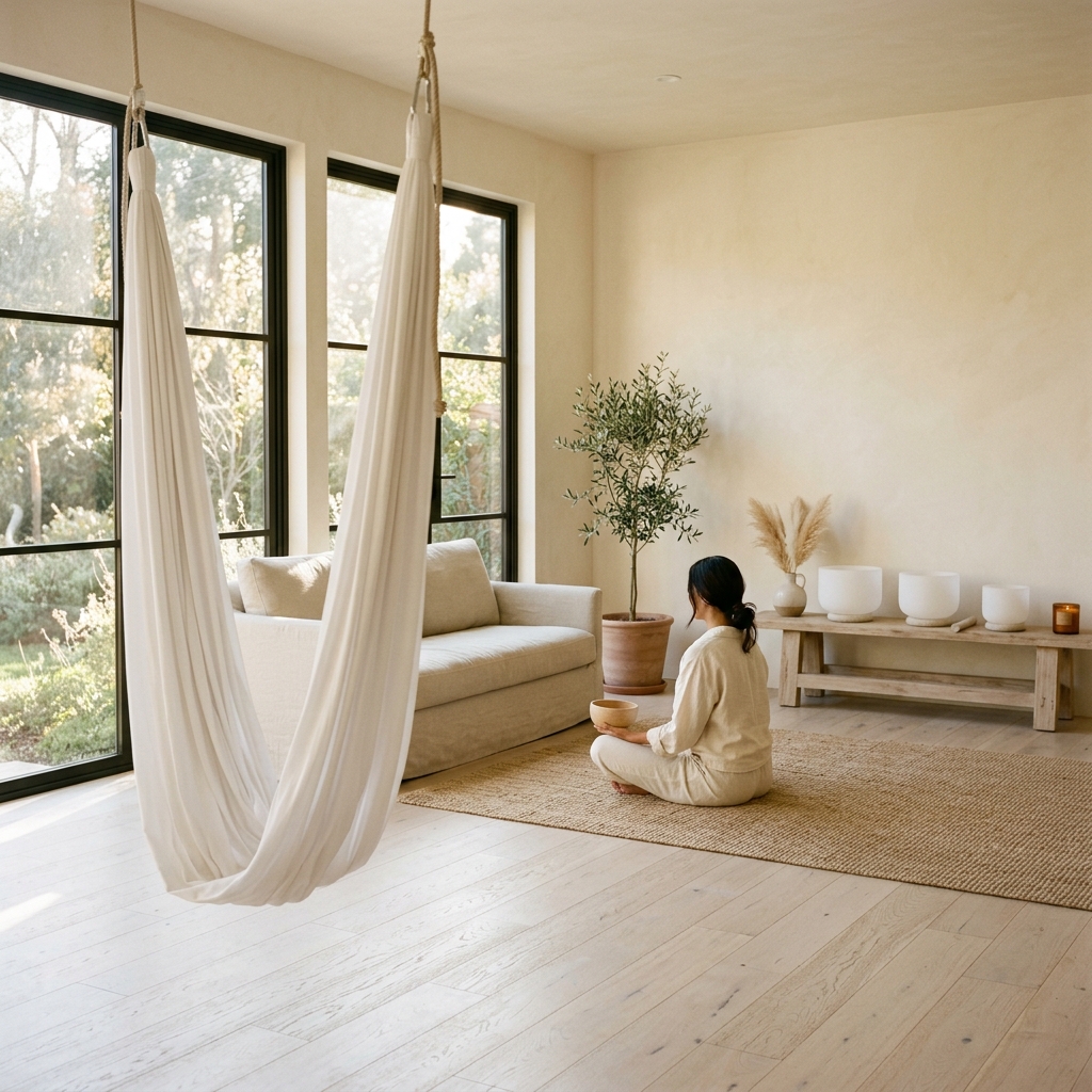 ÉTORY Experience — estudio de yoga a&eacute;reo y sonido integrados